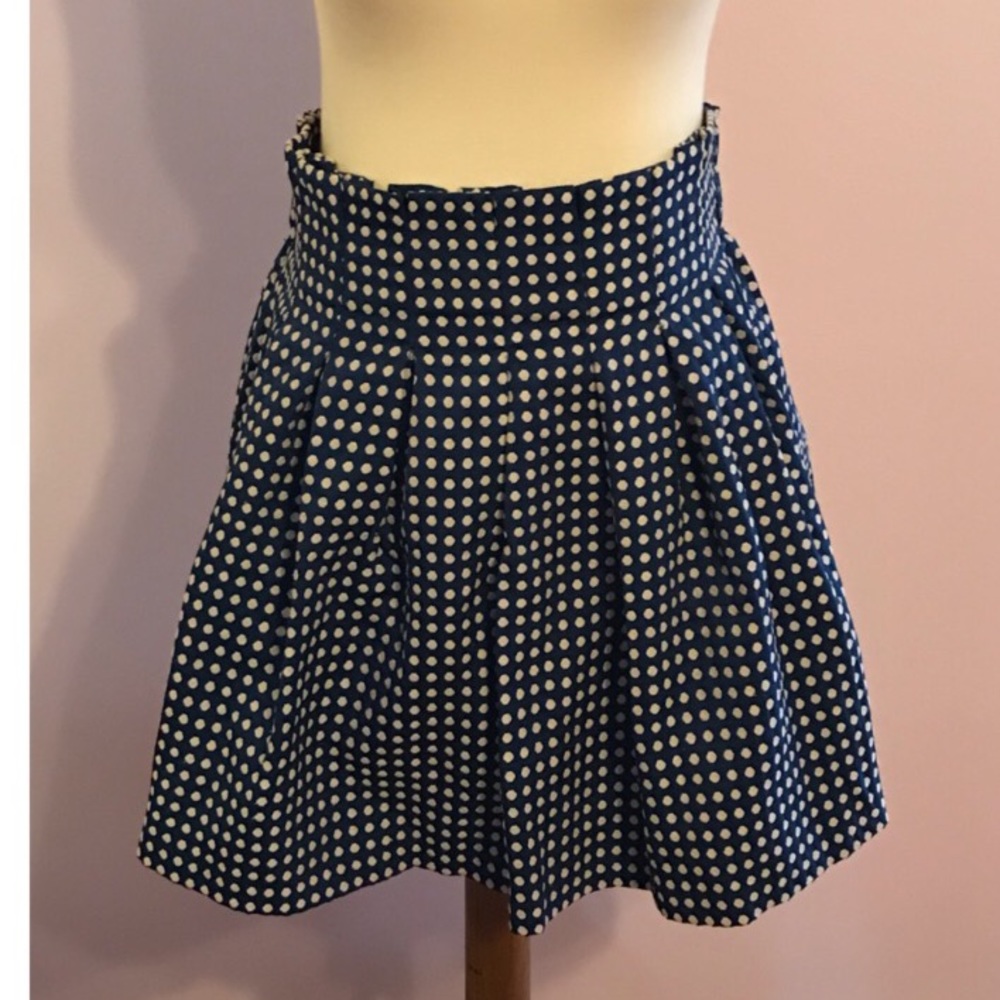 ASOS Blue Polka Dotted Skirt - Picture 1 of 3